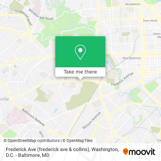 Mapa de Frederick Ave (frederick ave & collins)