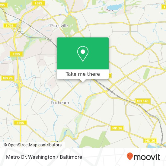 Metro Dr, Baltimore, MD 21215 map