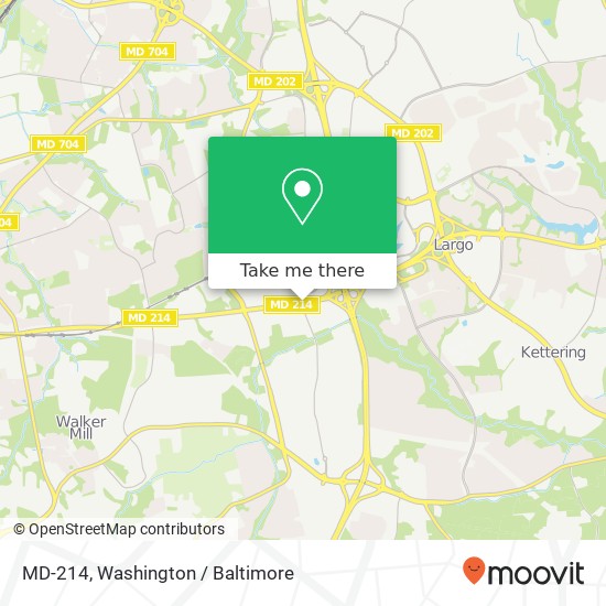 Mapa de MD-214, Capitol Heights, <B>MD< / B> 20743