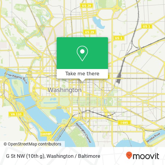 G St NW (10th g), Washington, DC 20001 map