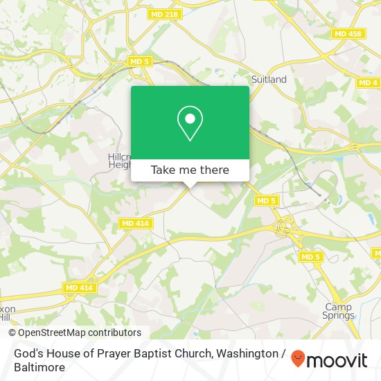 Mapa de God's House of Prayer Baptist Church, 4400 Stamp Rd