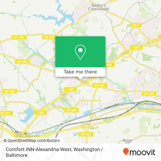 Mapa de Comfort INN-Alexandria West, 6254 Duke St