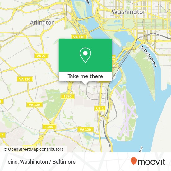 Mapa de Icing, Arlington, VA 22202