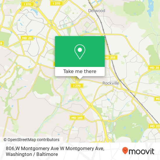Mapa de 806,W Montgomery Ave W Montgomery Ave, Rockville, MD 20850