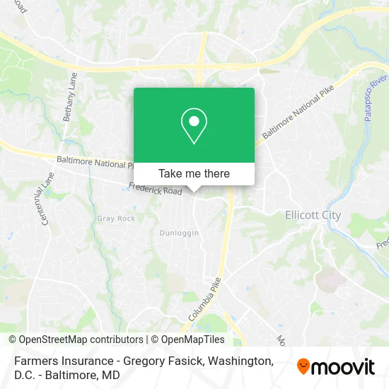 Farmers Insurance - Gregory Fasick map