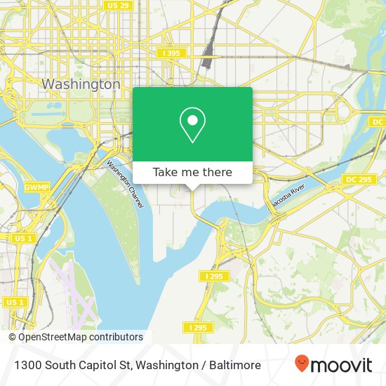 Mapa de 1300 South Capitol St, Washington, DC 20003