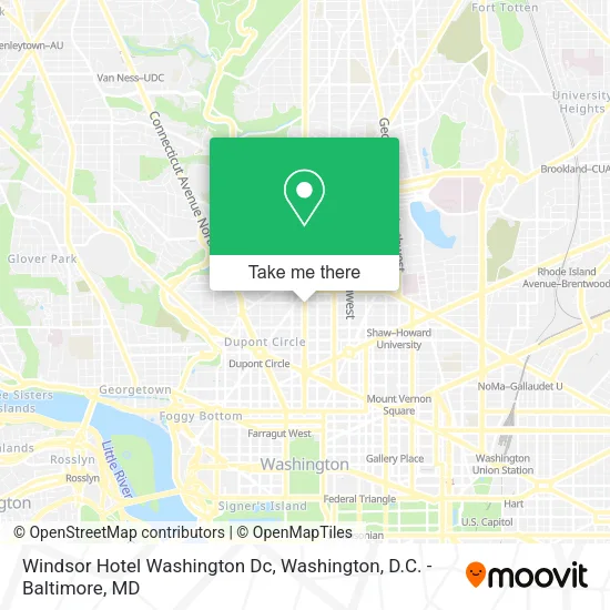 Mapa de Windsor Hotel Washington Dc