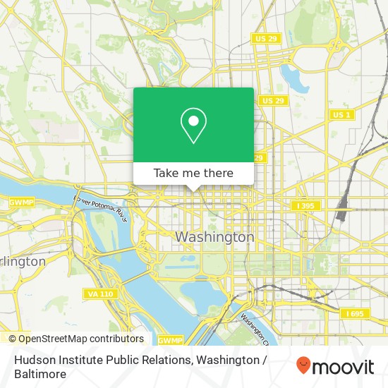 Mapa de Hudson Institute Public Relations, 1015 18th St NW
