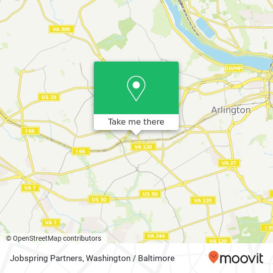 Mapa de Jobspring Partners, 1010 N Glebe Rd