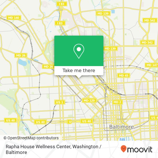 Mapa de Rapha House Wellness Center, 2355 Eutaw Pl