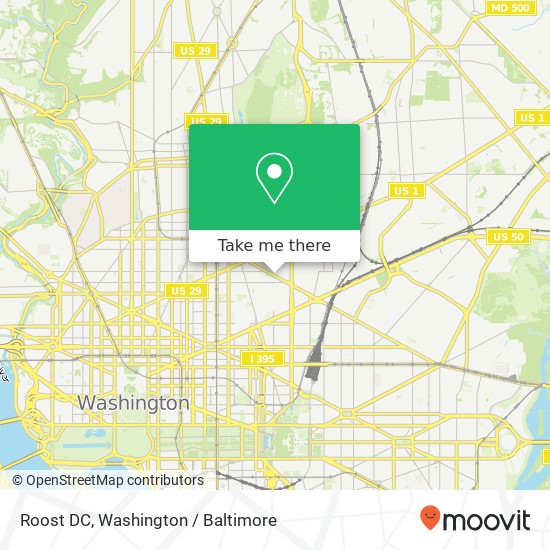 Mapa de Roost DC, 87 Florida Ave NW