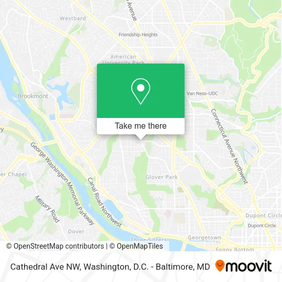 Cathedral Ave NW map