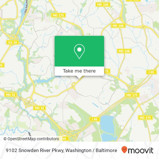 Mapa de 9102 Snowden River Pkwy, Columbia (COLUMBIA), MD 21045