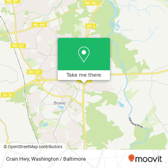 Mapa de Crain Hwy, Bowie, MD 20715