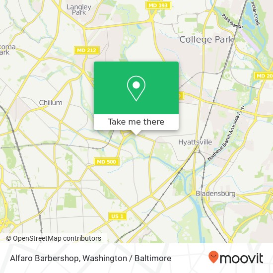 Mapa de Alfaro Barbershop, 3415 Hamilton St