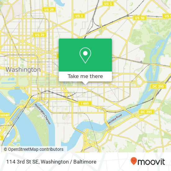 Mapa de 114 3rd St SE, Washington, DC 20003