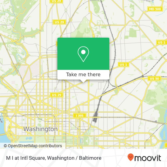 M I at Intl Square, 1825 1st St NW map