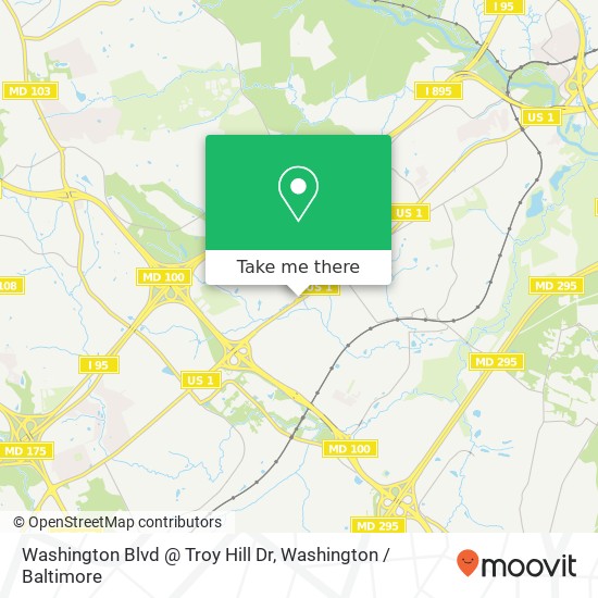 Mapa de Washington Blvd @ Troy Hill Dr