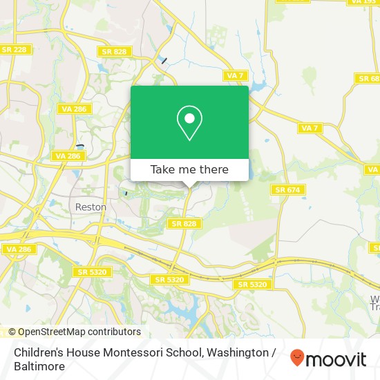 Mapa de Children's House Montessori School, 1625 Wiehle Ave