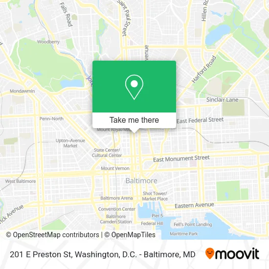 201 E Preston St map