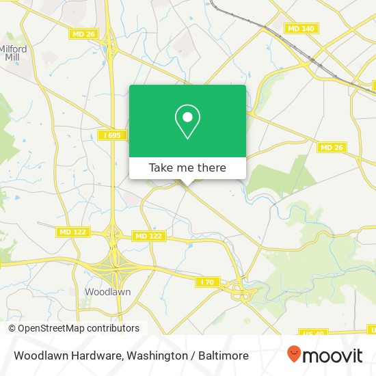 Woodlawn Hardware, 6322 Windsor Mill Rd map
