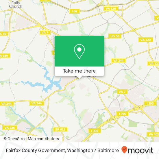 Fairfax County Government, 3525 Moncure Ave map