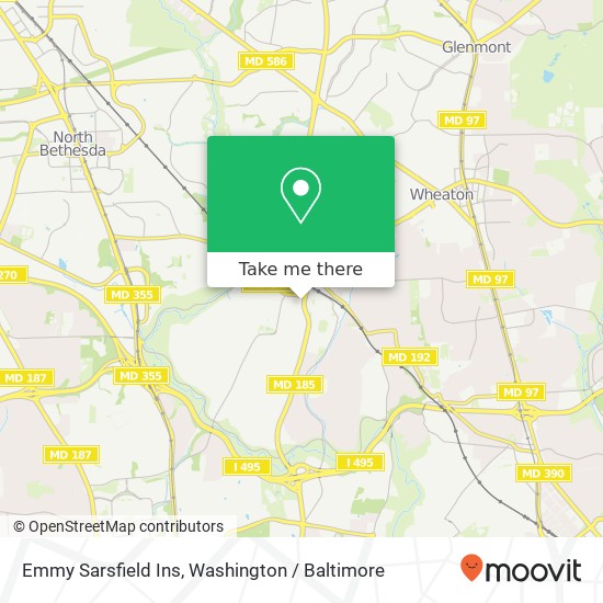 Emmy Sarsfield Ins, 10400 Connecticut Ave map