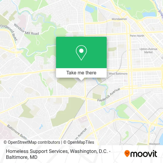 Homeless Support Services map