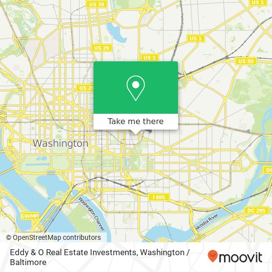 Mapa de Eddy & O Real Estate Investments, 20 F St NW