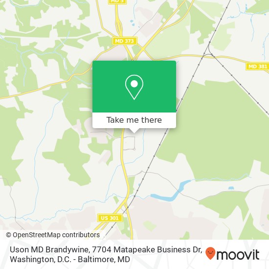 Mapa de Uson MD Brandywine, 7704 Matapeake Business Dr