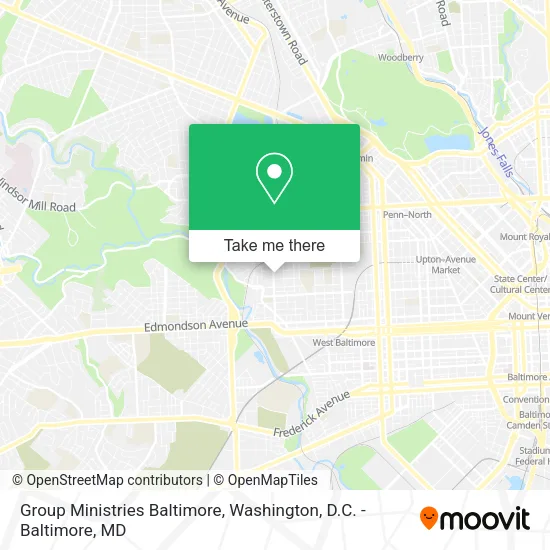 Group Ministries Baltimore map