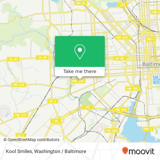 Mapa de Kool Smiles, 2429 Frederick Ave