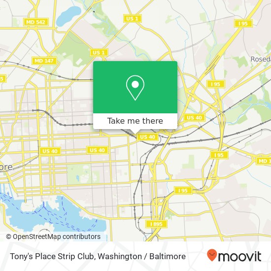 Tony's Place Strip Club map