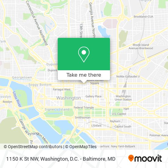 1150 K St NW map
