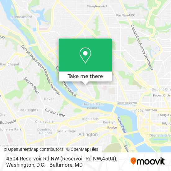 Mapa de 4504 Reservoir Rd NW (Reservoir Rd NW,4504)