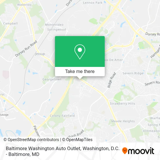 Baltimore Washington Auto Outlet map