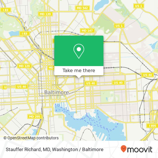 Mapa de Stauffer Richard, MD, 601 N Caroline St