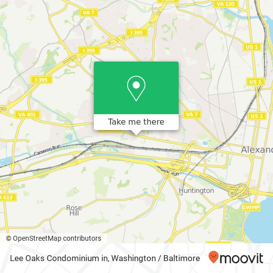 Lee Oaks Condominium in, 3518 Duke St map
