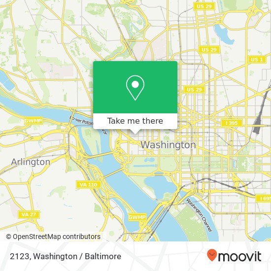 2123, F St NW map
