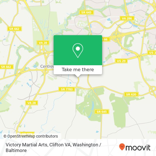 Mapa de Victory Martial Arts, Clifton VA, 5720 Union Mill Rd
