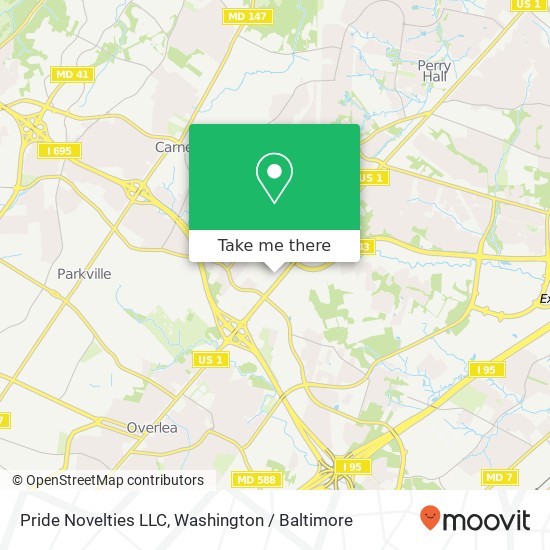 Mapa de Pride Novelties LLC, 4104 Putty Hill Ave