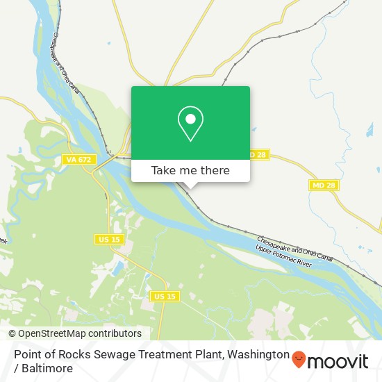 Mapa de Point of Rocks Sewage Treatment Plant, 4143 Rock Hall Rd