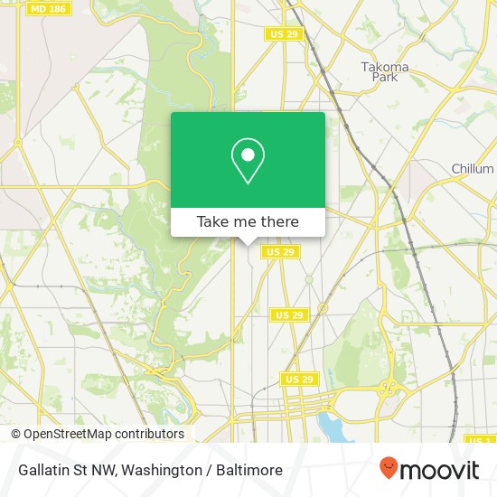 Gallatin St NW, Washington, DC 20011 map