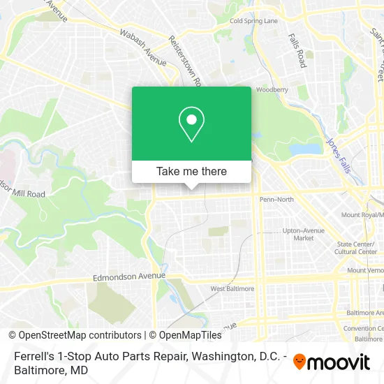 Ferrell's 1-Stop Auto Parts Repair map