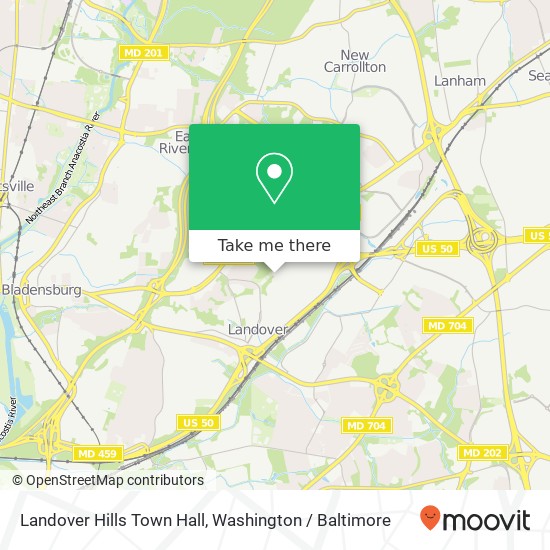 Mapa de Landover Hills Town Hall