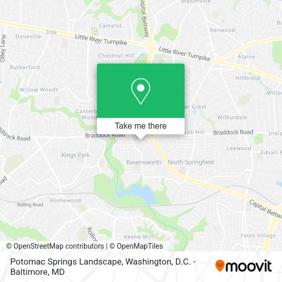 Potomac Springs Landscape map