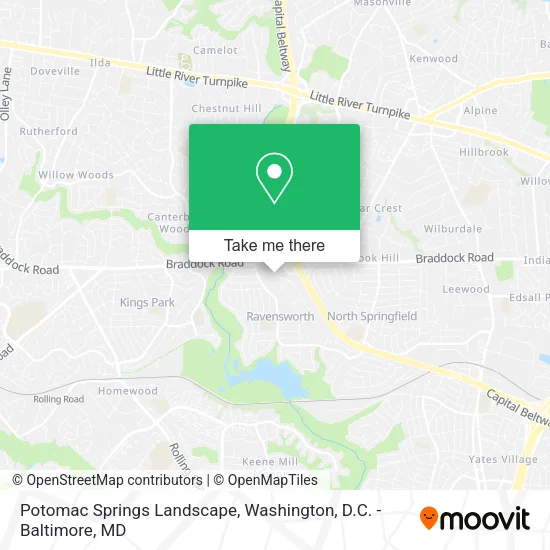 Mapa de Potomac Springs Landscape