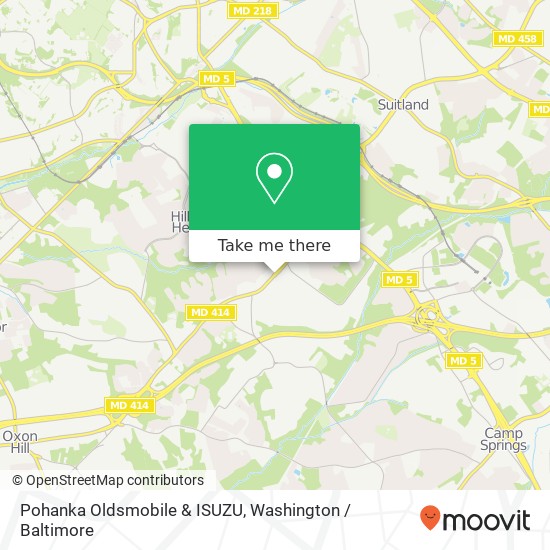 Mapa de Pohanka Oldsmobile & ISUZU, 4601 St Barnabas Rd