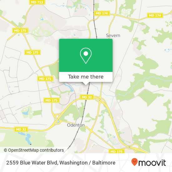 Mapa de 2559 Blue Water Blvd, Odenton, MD 21113