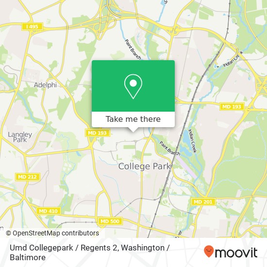 Mapa de Umd Collegepark / Regents 2